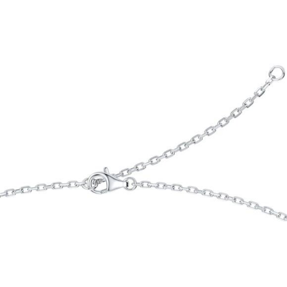 Moissanite Butterfly Pendant Necklace Sterling Silver Adjustable Chain Jewelry G - Picture 5 of 7